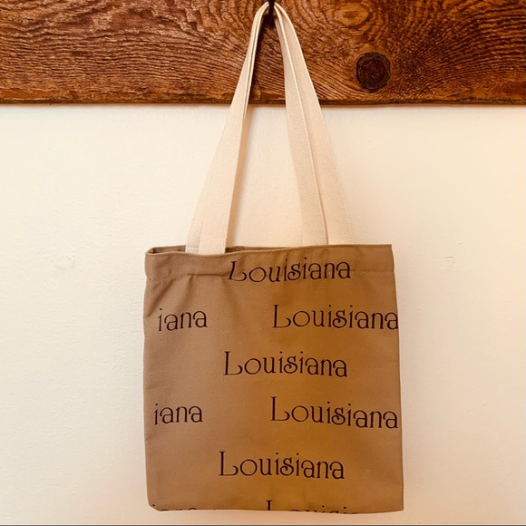 Vintage—Mini Louisiana Tote Lunch Grocery Bag (10" x 10") - Picture 2 of 4